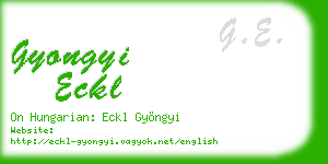 gyongyi eckl business card
